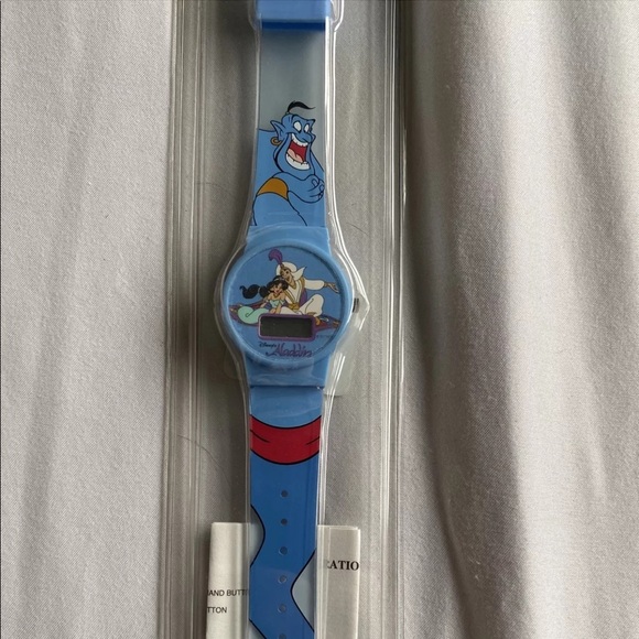 Vintage NOS Digital Disney Aladdin Watch In Sealed Packaging - Picture 1 of 5